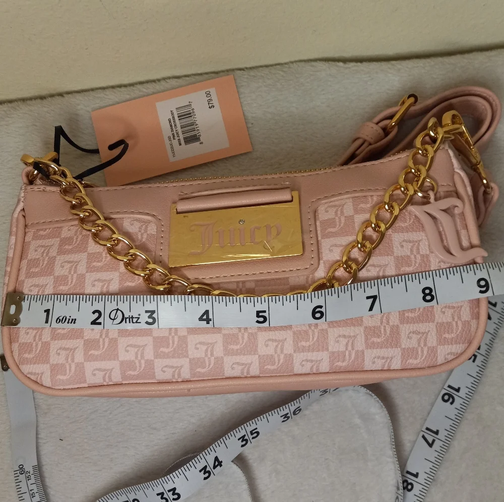 NWT JUICY COUTURE PINK AND WHITE CROSSBODY - Picture 5 of 5